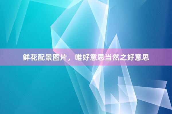 鲜花配景图片，唯好意思当然之好意思